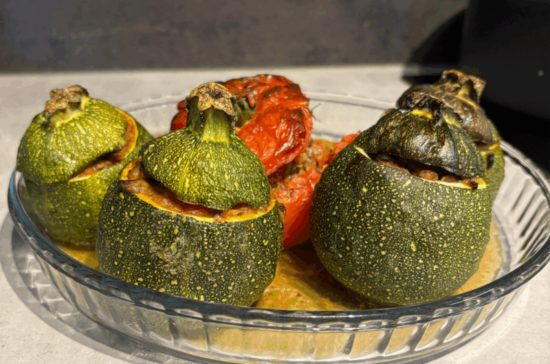 Courgettes rondes farcies à l'Air Fryer
